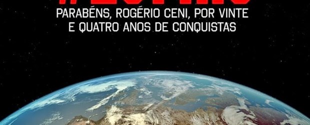 Ceni fez ontem 24 anos ao serviço do São Paulo e é homenageado pela NASA