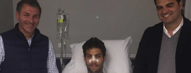 Hugo Ventura operado com sucesso ao septo nasal