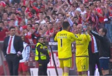 Paulo Lopes recebeu ovação na festa do campeonato do SL Benfica