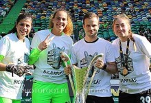 Carolina Vilão, Inês Pereira, Patrícia Morais e Gonçalo Simões campeões pelo Sporting CP com dezassete balizas virgens