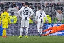 Stefano Sorrentino defende grande penalidade a Cristiano Ronaldo – Juventus FC 3-0 Chievo Verona