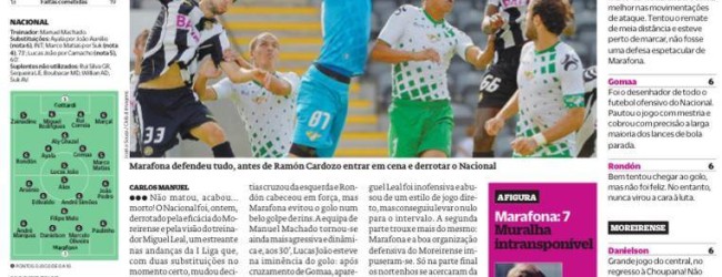 Marafona a “muralha intransponível” – Nacional 0-1 Moreirense – O Jogo