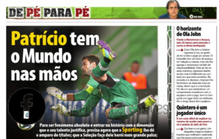 Patrício com “o Mundo nas mãos” por Rui Dias – Record