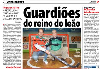 André Girão e António Chambel juntos, em “Guardiões do reino do leão” – Record