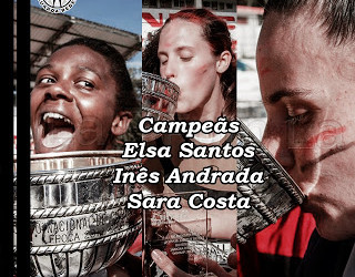 Elsa Santos, Inês Andrada e Sara Costa sagram-se campeãs nacionais de Futebol Feminino com o CF Benfica