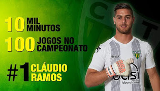 Cláudio Ramos chega aos 100 jogos no campeonato pelo CD Tondela