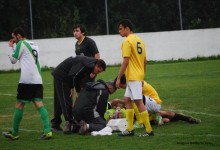 João Tavares sofreu afundamento craniano e ainda tentou defender o penalti