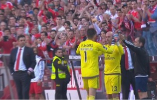 Paulo Lopes recebeu ovação na festa do campeonato do SL Benfica