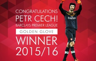 Petr Cech vence prémio Golden Glove da Premier League 2015/2016
