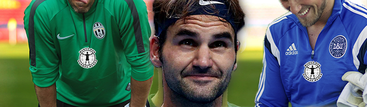 Gianluigi Buffon e Kasper Schmeichel inspiram-se em Roger Federer
