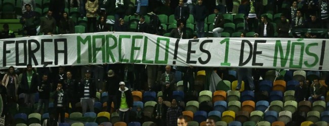 Adeptos do Sporting CP lembram Marcelo Boeck no minuto de silêncio