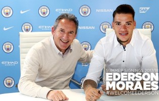 Ederson Moraes apresentado e oficializado no Manchester City até 2023