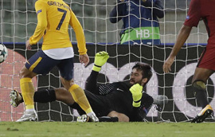 Alisson Becker fecha baliza em nove defesas e 82% eficácia de passe – AS Roma 0-0 Atlético de Madrid