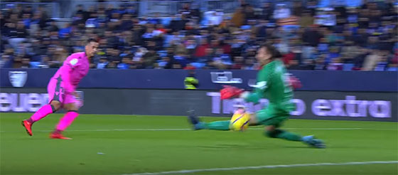 Roberto Jiménez: o duelo com Cristiano Ronaldo e a defesa determinante pelo Málaga CF