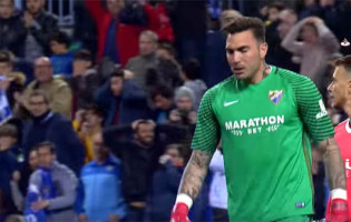 Roberto Jiménez foi à área adversária e quase marcou – Málaga CF 1-2 Valencia CF