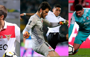 Adriano Facchini, André Moreira e Matheus Magalhães: três guarda-redes sem sofrer há três jogos