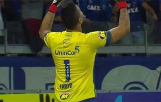 Fábio Deivson defende três penaltis e leva Cruzeiro EC à meia-final da Copa do Brasil