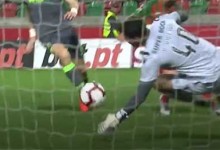 Renan Ribeiro desvia remate a curta distância – CS Marítimo 0-0 Sporting CP