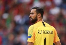 Rui Patrício iguala Vítor Baía com 80 internacionalizações e como guarda-redes mais internacional por Portugal