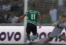 Ricardo Ferreira evita golo a curta distância depois de sofrer – Portimonense SC 1-3 Sporting CP