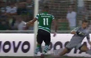 Ricardo Ferreira evita golo a curta distância depois de sofrer – Portimonense SC 1-3 Sporting CP