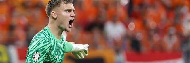 Bart Verbruggen só falhou um passe em 40 tentativas e faz recorde entre os guarda-redes na história do Euro